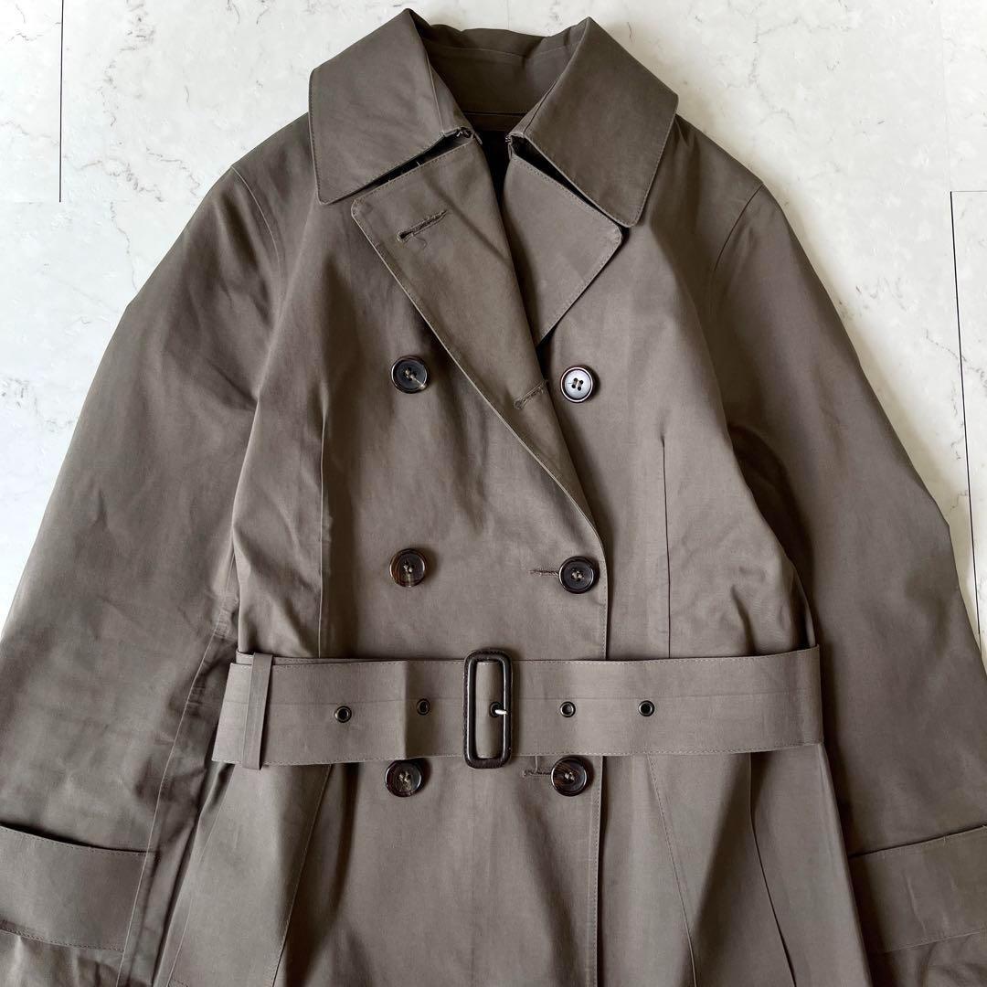 美品 マッキントッシュ × マーガレットハウエル ゴム引きトレンチコート カーキ