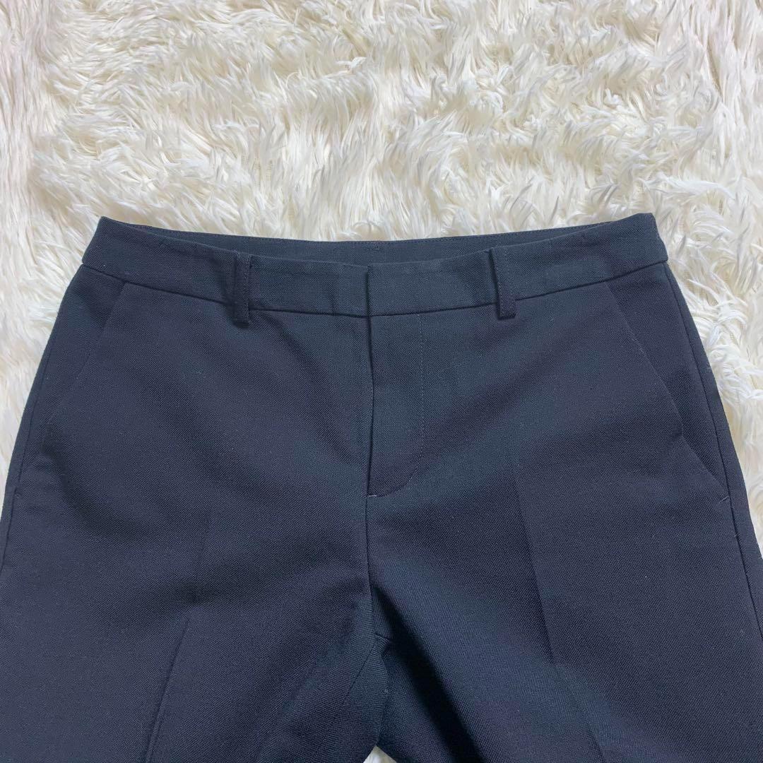 グリーンレーベルリラクシング パンツスーツ ノーカラー ダークネイビー L M紺