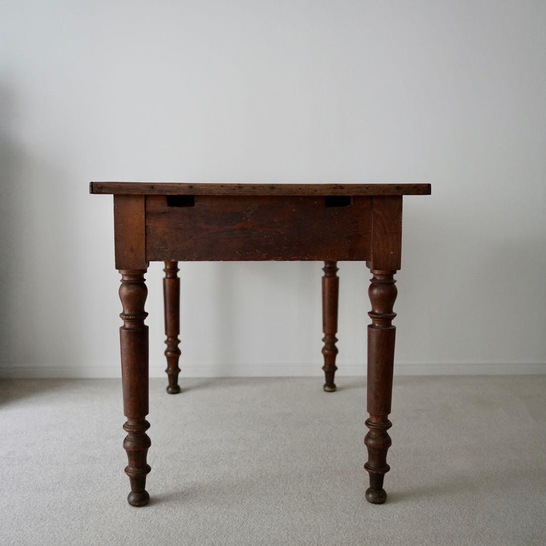 フランスアンティーク木製ダイニングテーブル/机/作業台/デスク