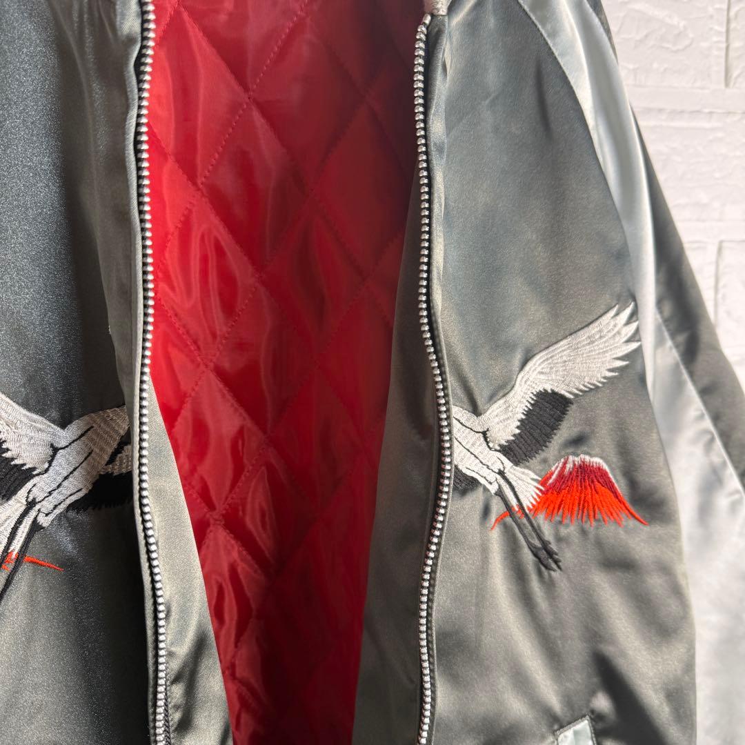 【美品】 星姫 Hoshihime 鶴 刺繍 スカジャン 和柄 東京