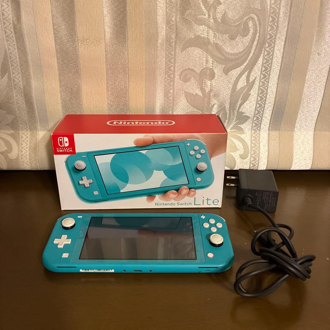 【動作確認済】Switch Lite ターコイズ スイッチライト 充電器付