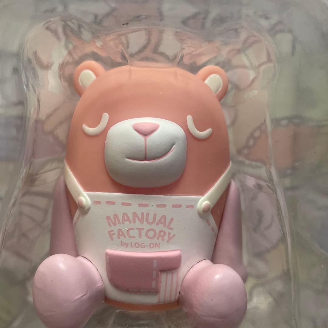 限定200体！香港 LOG-ON マニュアルファクトリーベア Vinyl ピンク