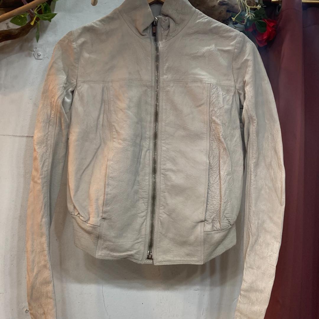 ▼Rick Owens リックオウエンス　レザージャケット　ラムレザー　ジップ