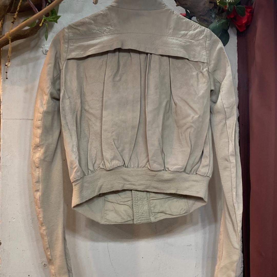 ▼Rick Owens リックオウエンス　レザージャケット　ラムレザー　ジップ