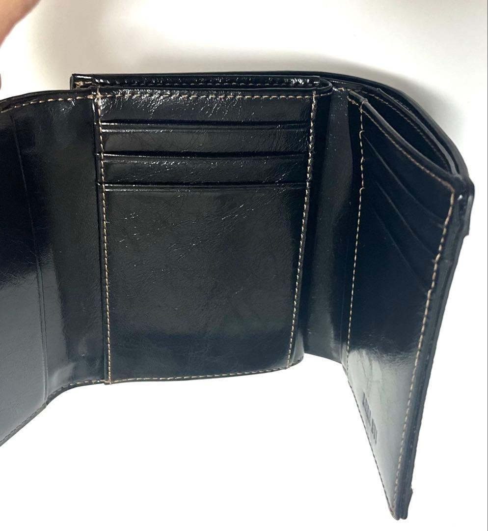 【るぅ様】 ANNA SUI 財布 リーブル 黒 三つ折り がま口