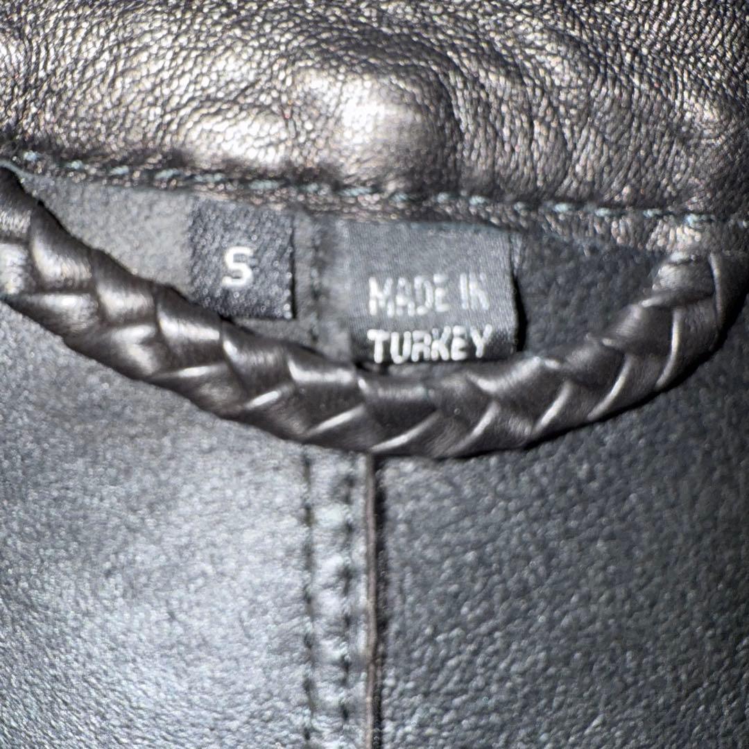 ✨美品・希少✨ Theory ベビー カーフ ロング レザーコート S ブラック