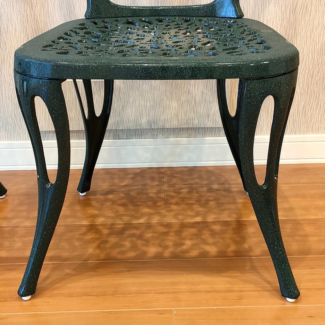 〈未使用〉ヒカリ　鋳物チェア　バレンシア　ガーデン　2脚セット