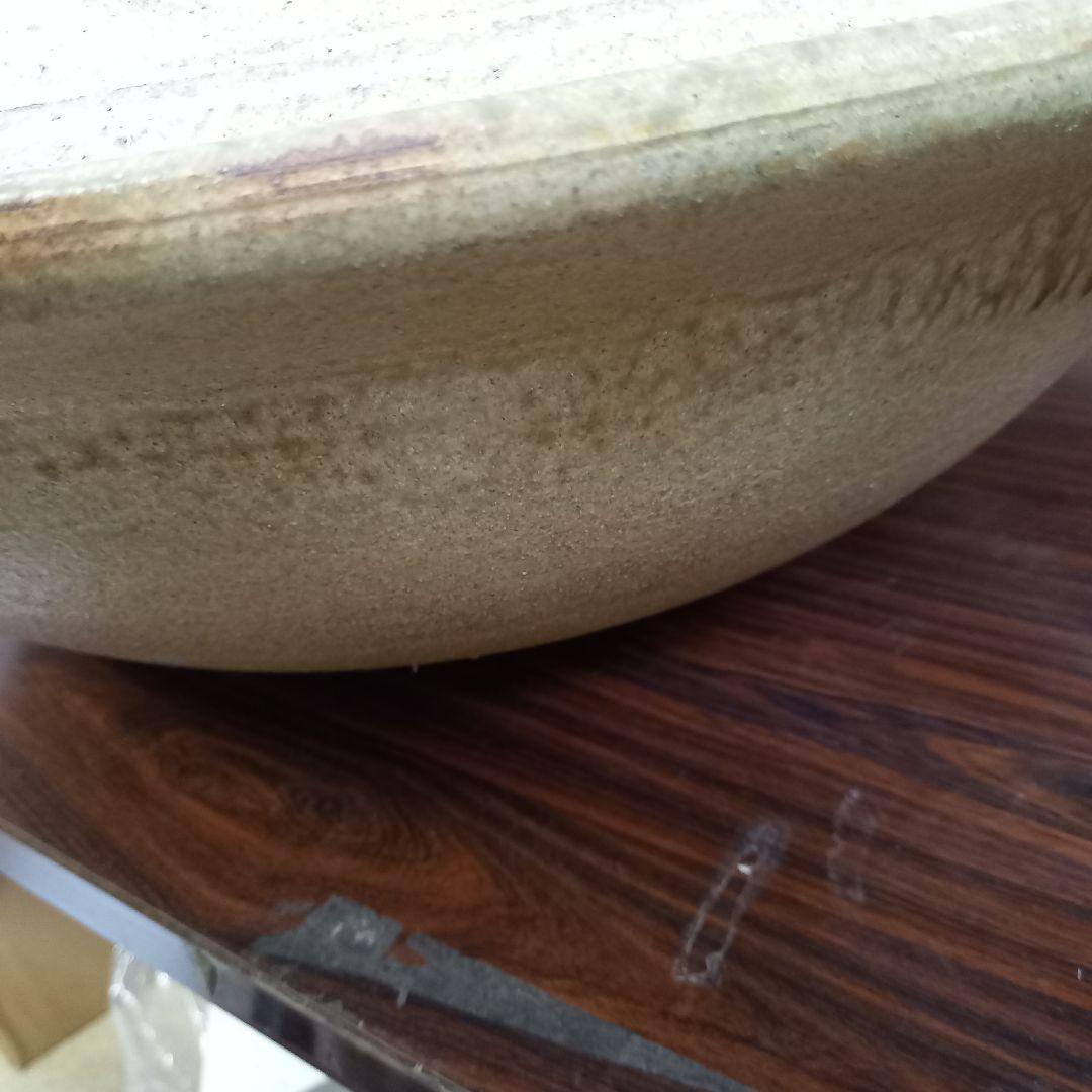 セール大幅値下げ未使用　萬古焼　手作り　置物　特大土鍋　山と木の模様