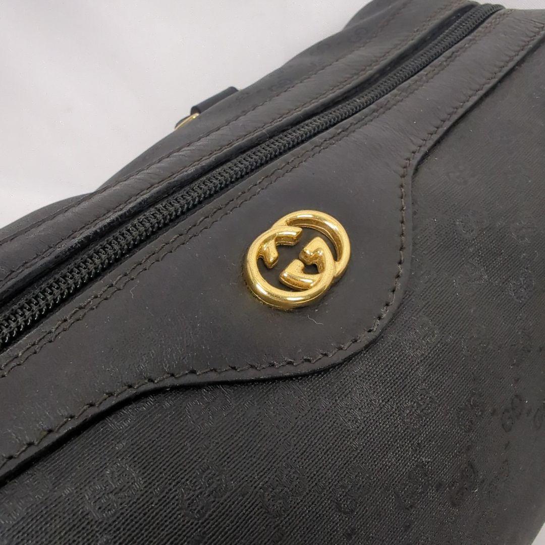 【良品】GUCCI マイクロ グッチ GG柄 ミニ ボストンバッグ ハンドバッグ