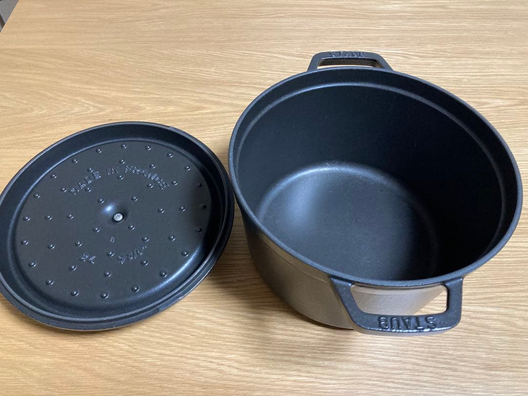 ストウブ 鍋 24cm 黒