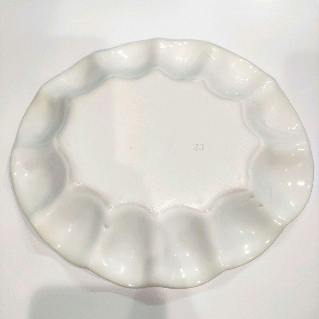 石木文さん　新品　スワン　花　オーバル　皿　白鳥