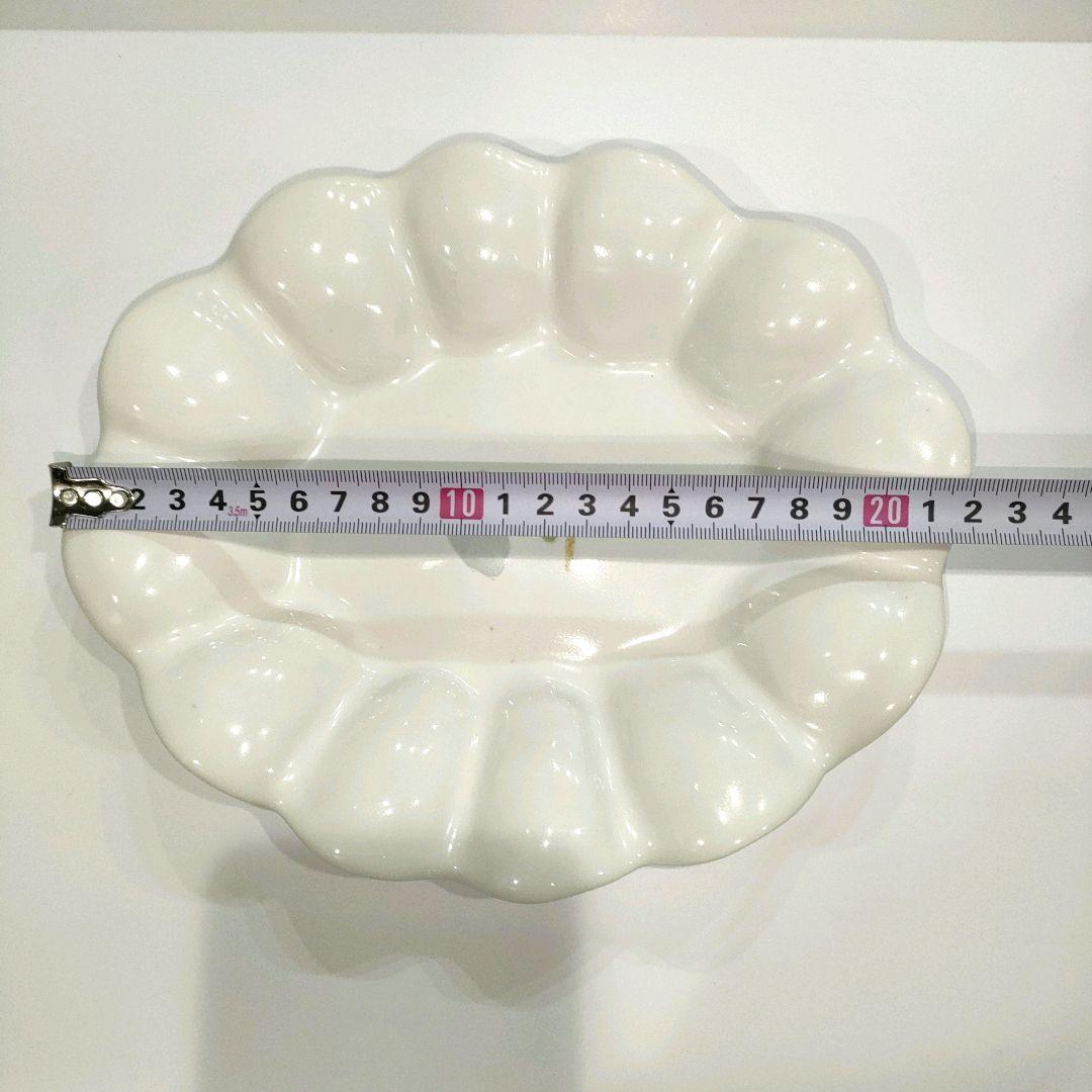 石木文さん　新品　スワン　花　オーバル　皿　白鳥