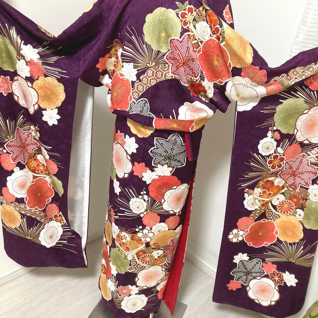 未使用に近い　振袖フルセットお探しの方に　王道古典柄　刺繍有り　成人式典に