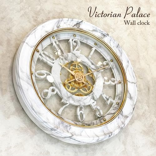 大理石柄 壁掛け時計 ビクトリアンパレス ウォールクロック ゼブラマーブル