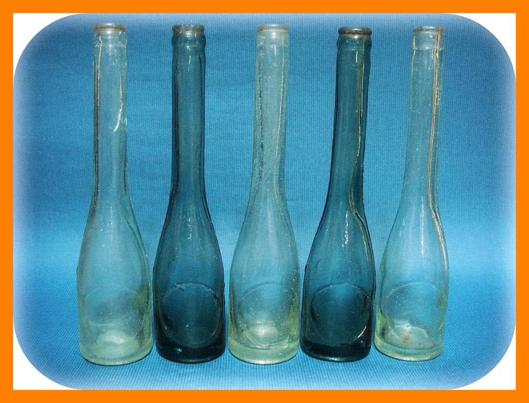 823『レトロガラス瓶 空き瓶5本』　/骨董品 古美術 アンティーク 古玩