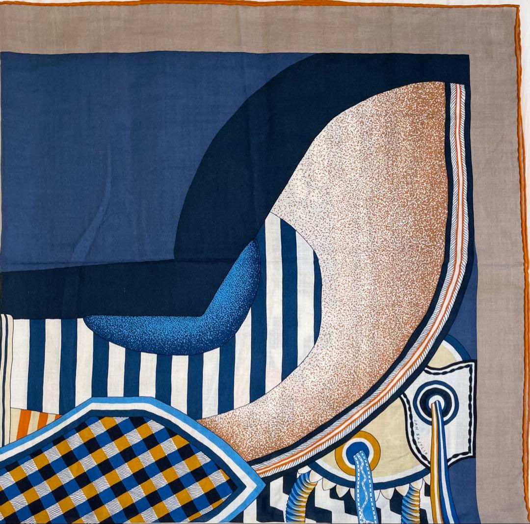 【希少！早い者勝ち！】HERMES エルメス カレジェアン 空想の鞍 ブルー系