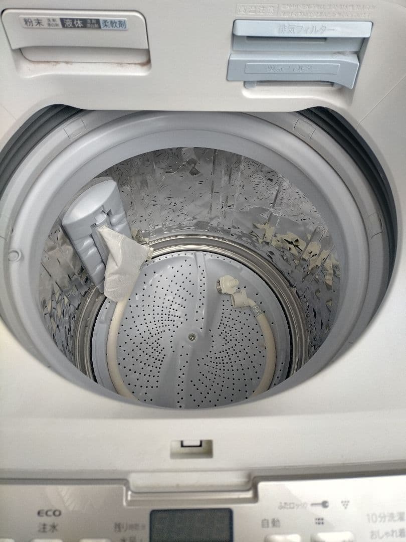 送料無料　SHARP縦型洗濯乾燥機　ES-PH8C-N