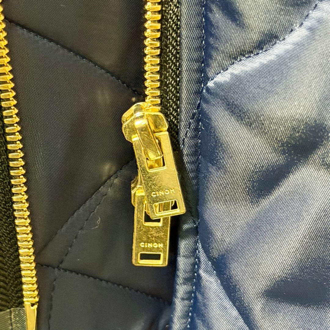 CINOH キルティング ロングコート MA-1デザイン