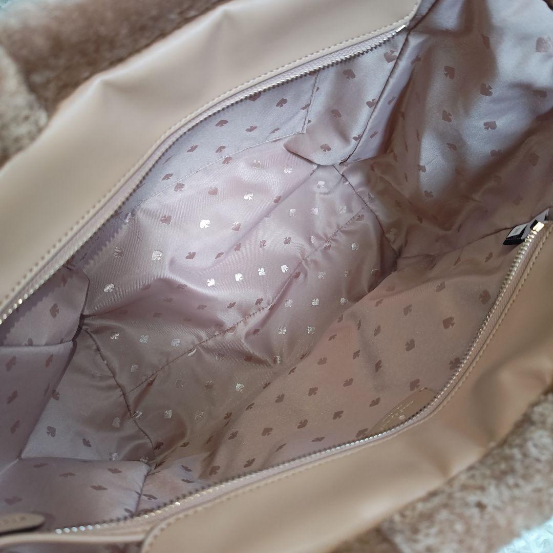 【美品✨】ケイトスペード ファー ラージ トートバッグ ボア ブラウン A4