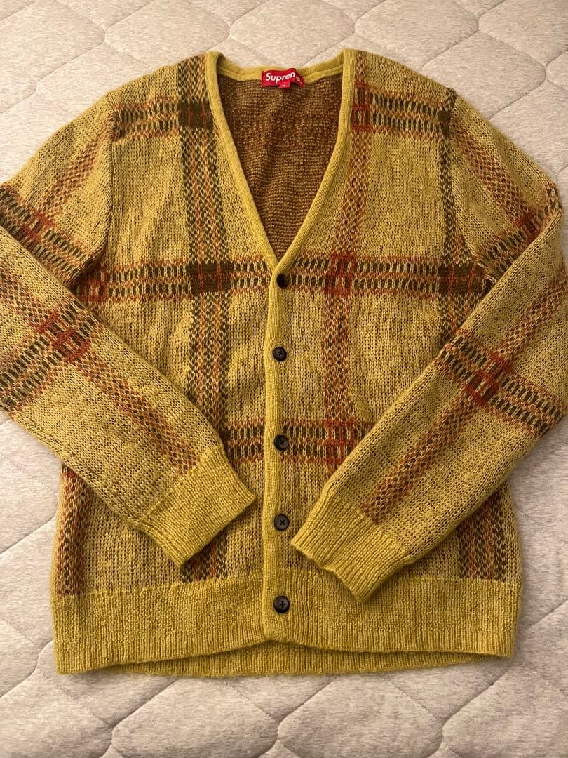 supreme plaid mohair cardigan 14aw Sサイズ
