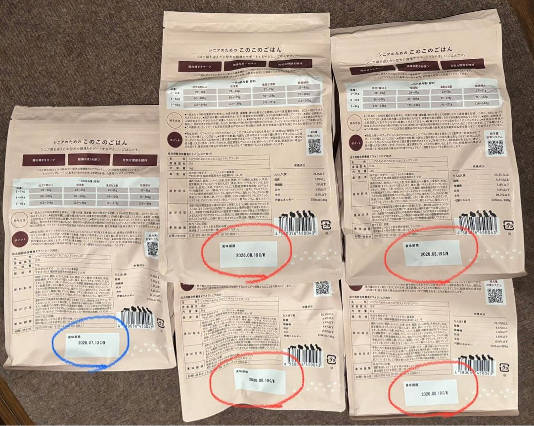 シニアのための　このこのごはん