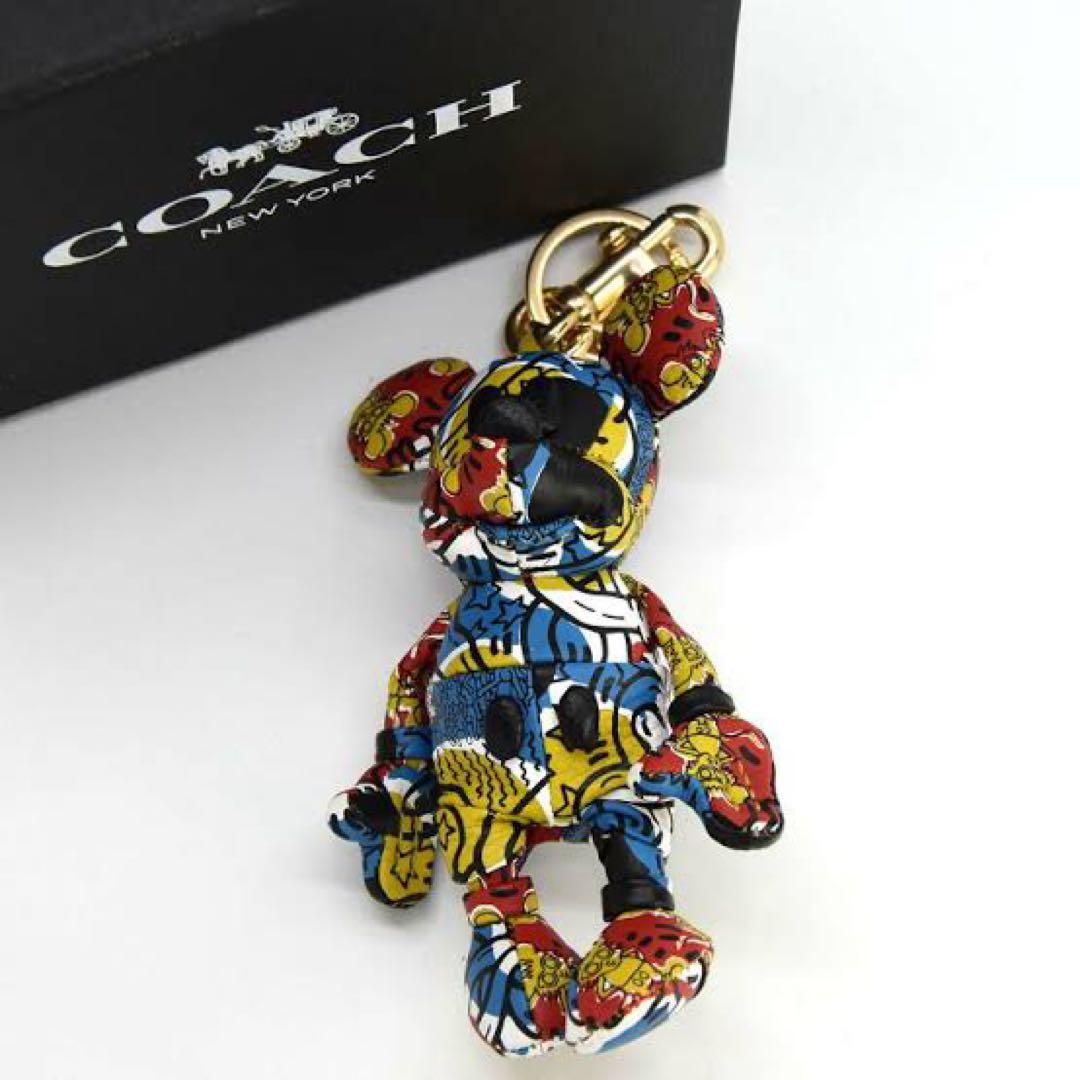 美品 希少 coach キースヘリング ミッキーコラボ バッグチャーム