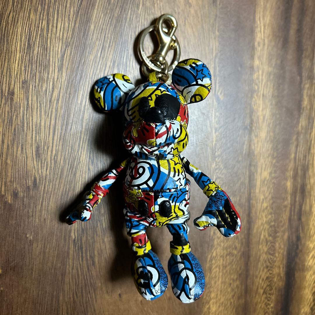 美品 希少 coach キースヘリング ミッキーコラボ バッグチャーム