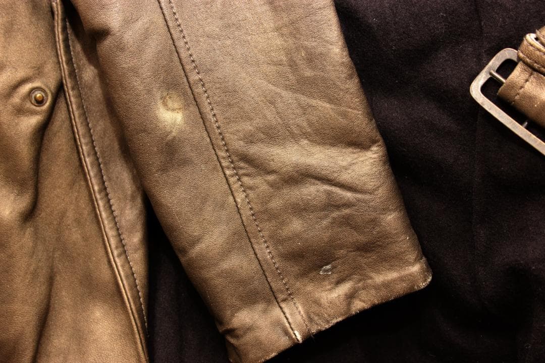 HAUTE　牛革 トレンチコート　イタリア製　ヴィンテージ