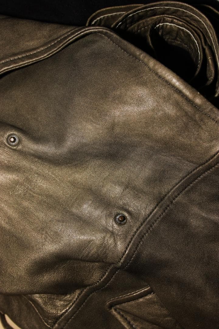 HAUTE　牛革 トレンチコート　イタリア製　ヴィンテージ