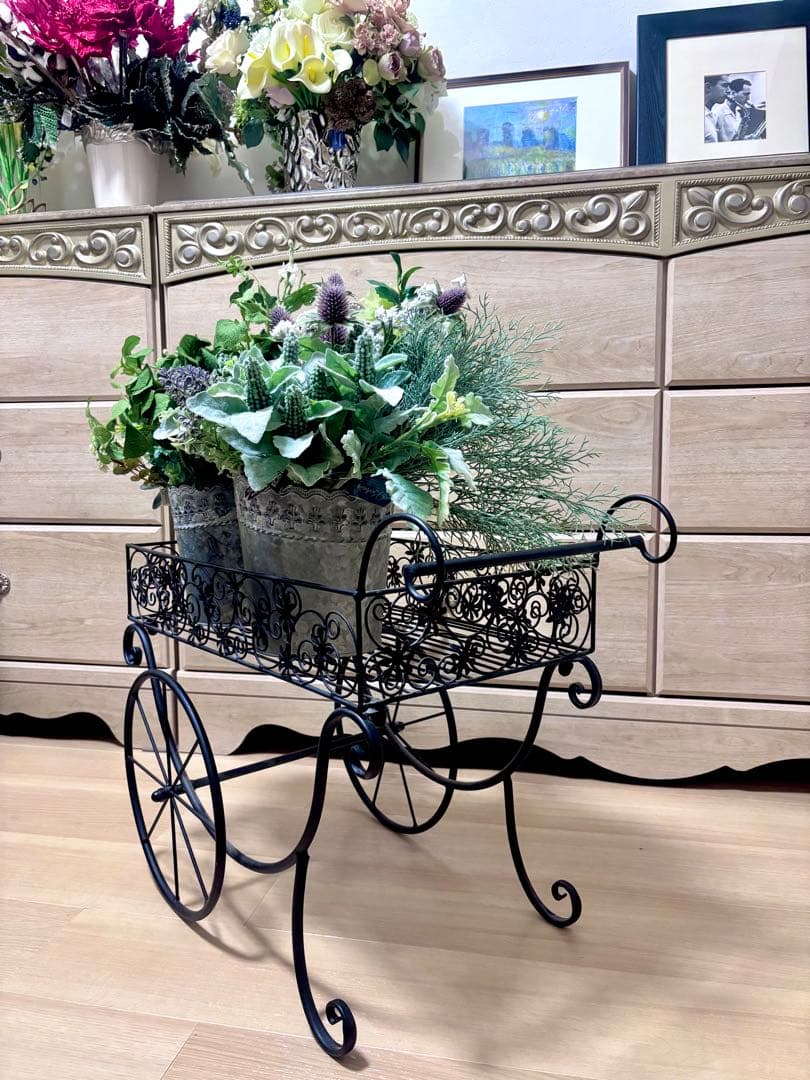 N.U.H Collection メタルプランターカートスタンドCIE-509