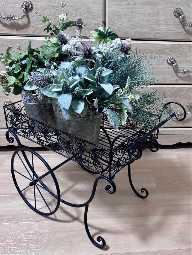 N.U.H Collection メタルプランターカートスタンドCIE-509