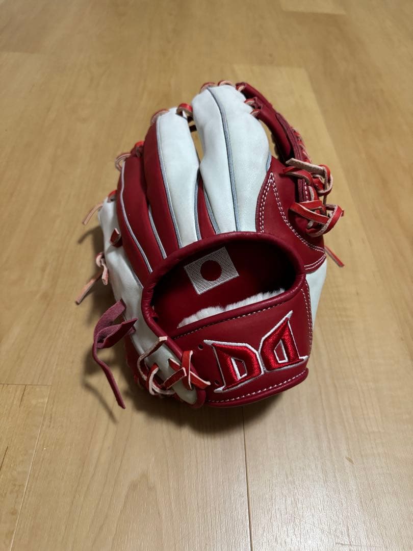 DAVID SHOCK 軟式グローブ 赤/白