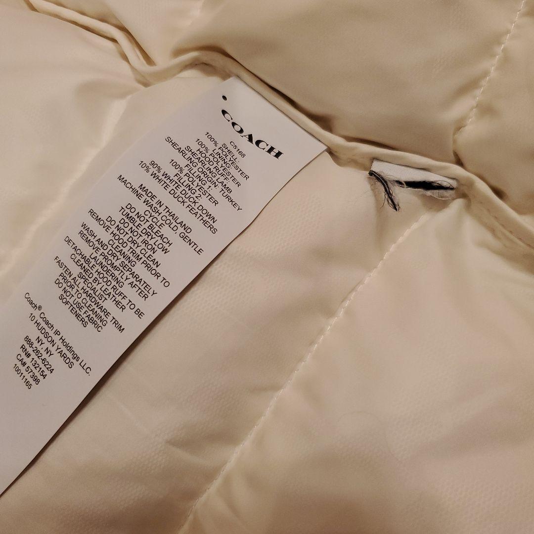 コーチ ダウンコート ファーつきフード(取り外し)