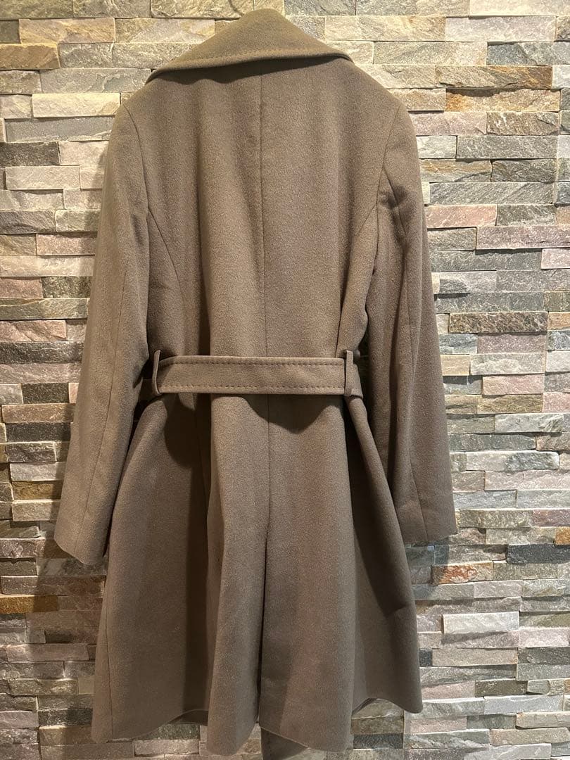 INED イネド カシミヤ100％ベルト付き ロング コートレディース 日本製