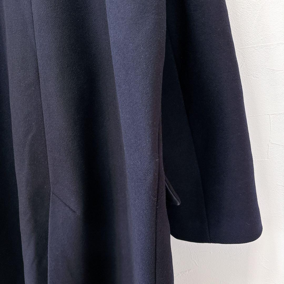 フレームワーク ハミルトン ラムウール ダブルチェスターコート 38 ネイビー