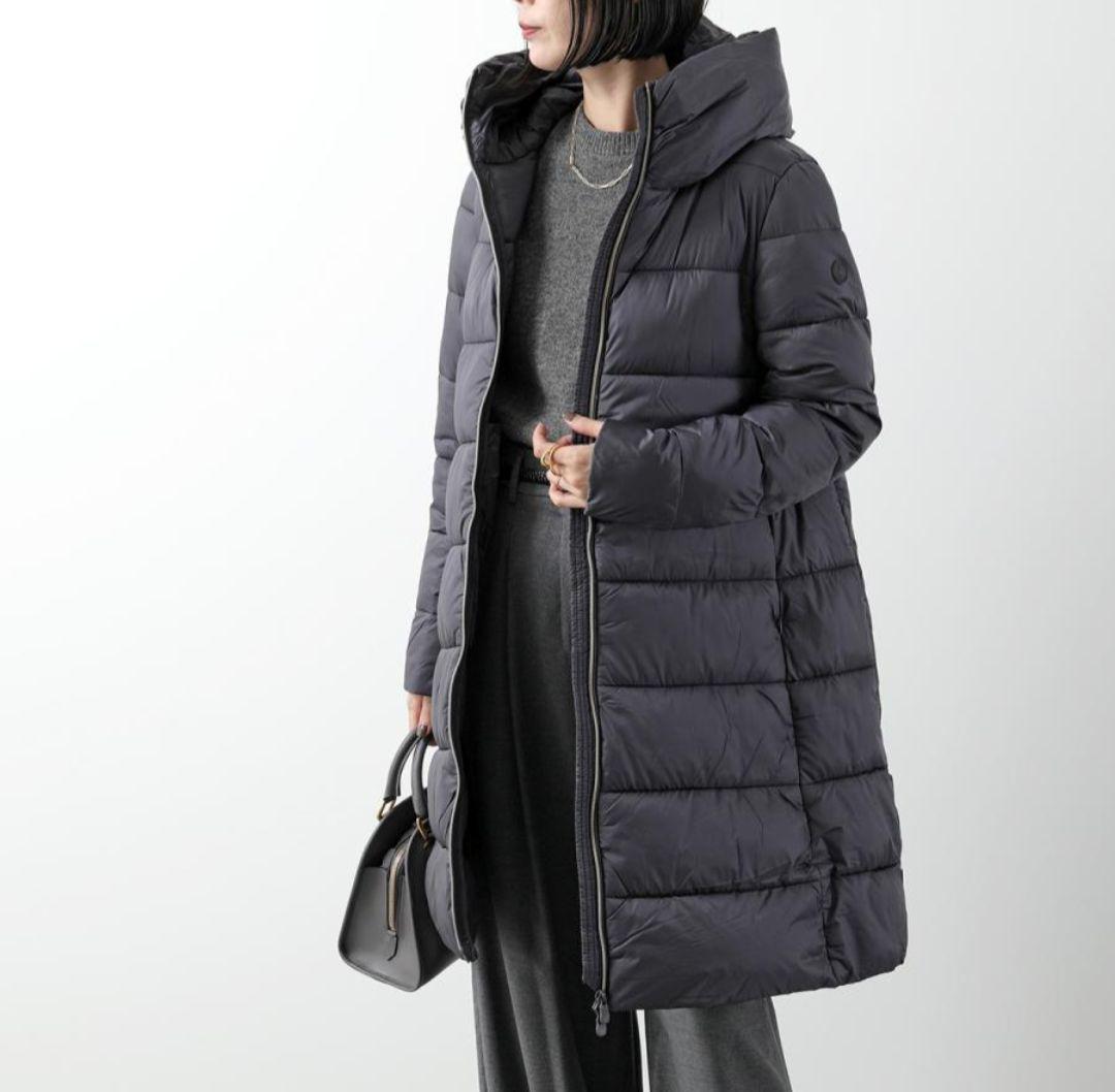 SAVE THE DUCK フード付きロングダウンジャケット