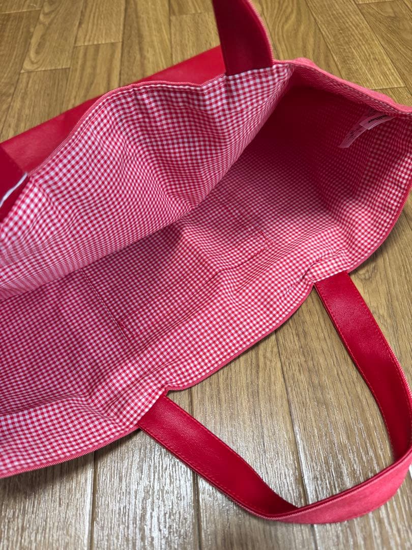 【新品/未使用】ファミリア デニムバッグ 赤