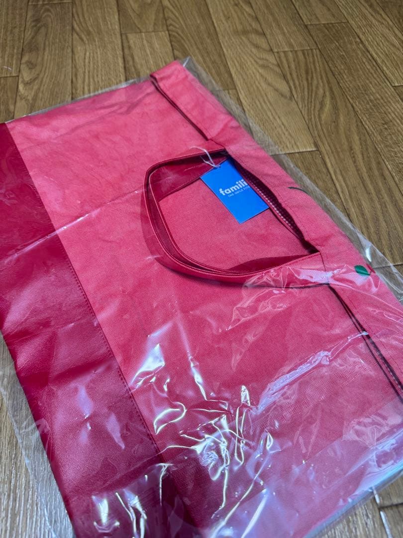 【新品/未使用】ファミリア デニムバッグ 赤