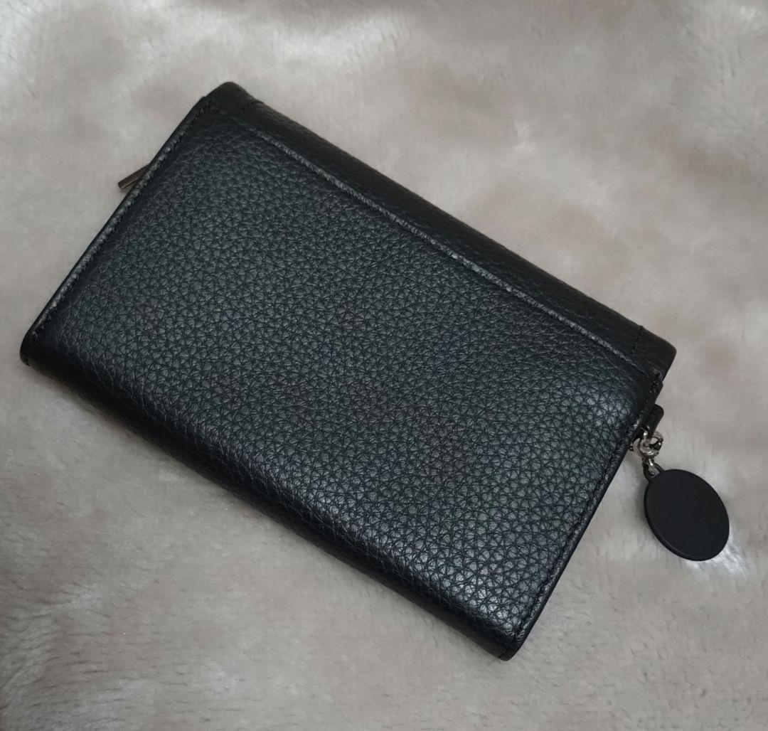 美品♪ JILL STUART ルナティ 折り財布 本革 ミニウォレット 黒