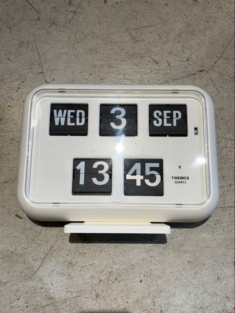 TWEMCO フリップクロック ホワイト　美品