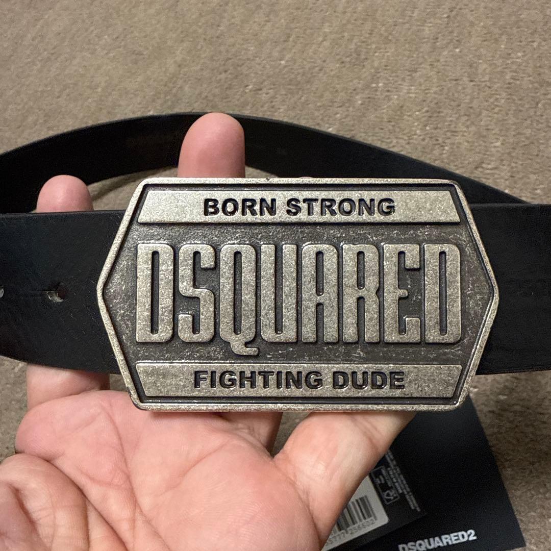 必見‼️70%off 2024ss Dsquared2 ロゴプレートバックルベルト