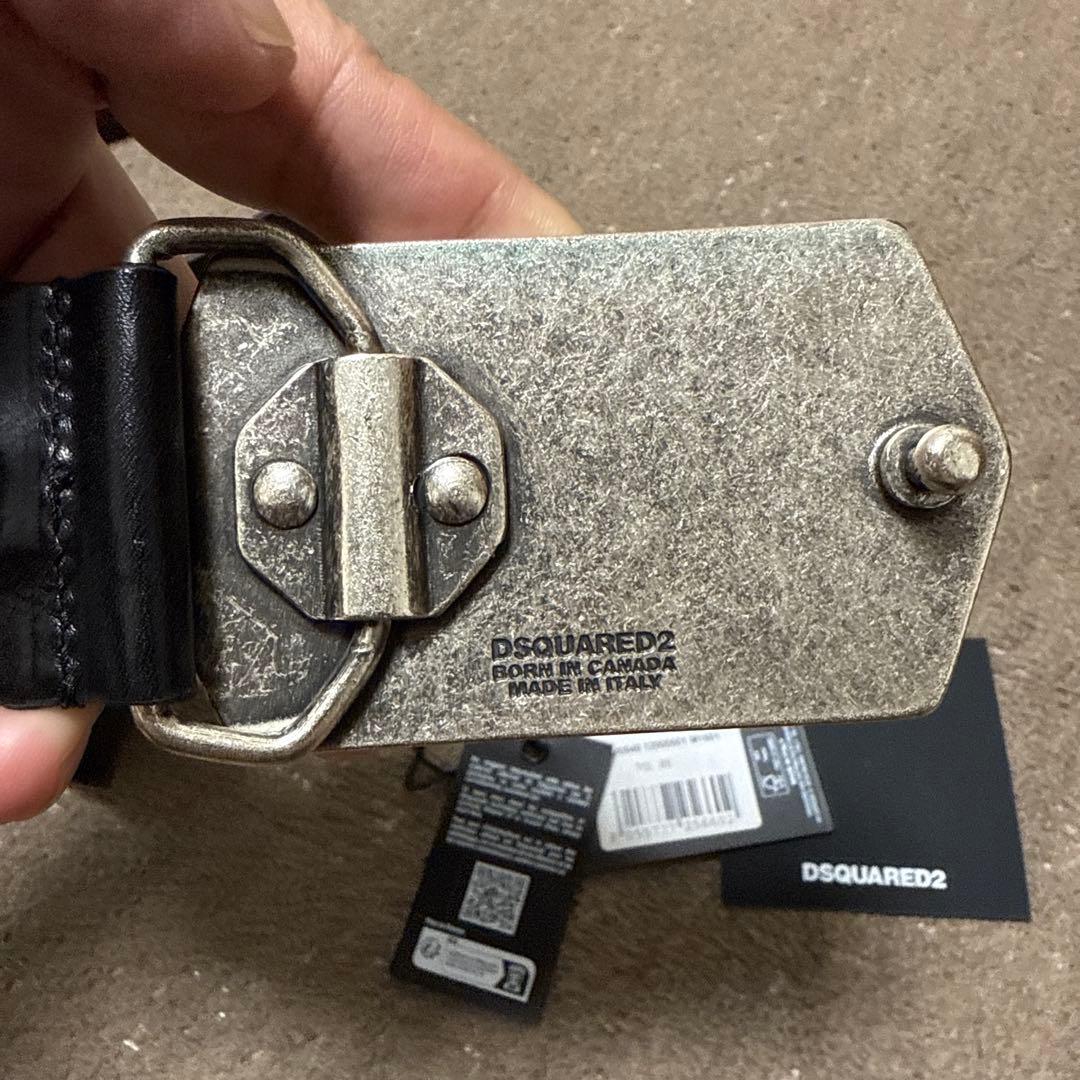 必見‼️70%off 2024ss Dsquared2 ロゴプレートバックルベルト