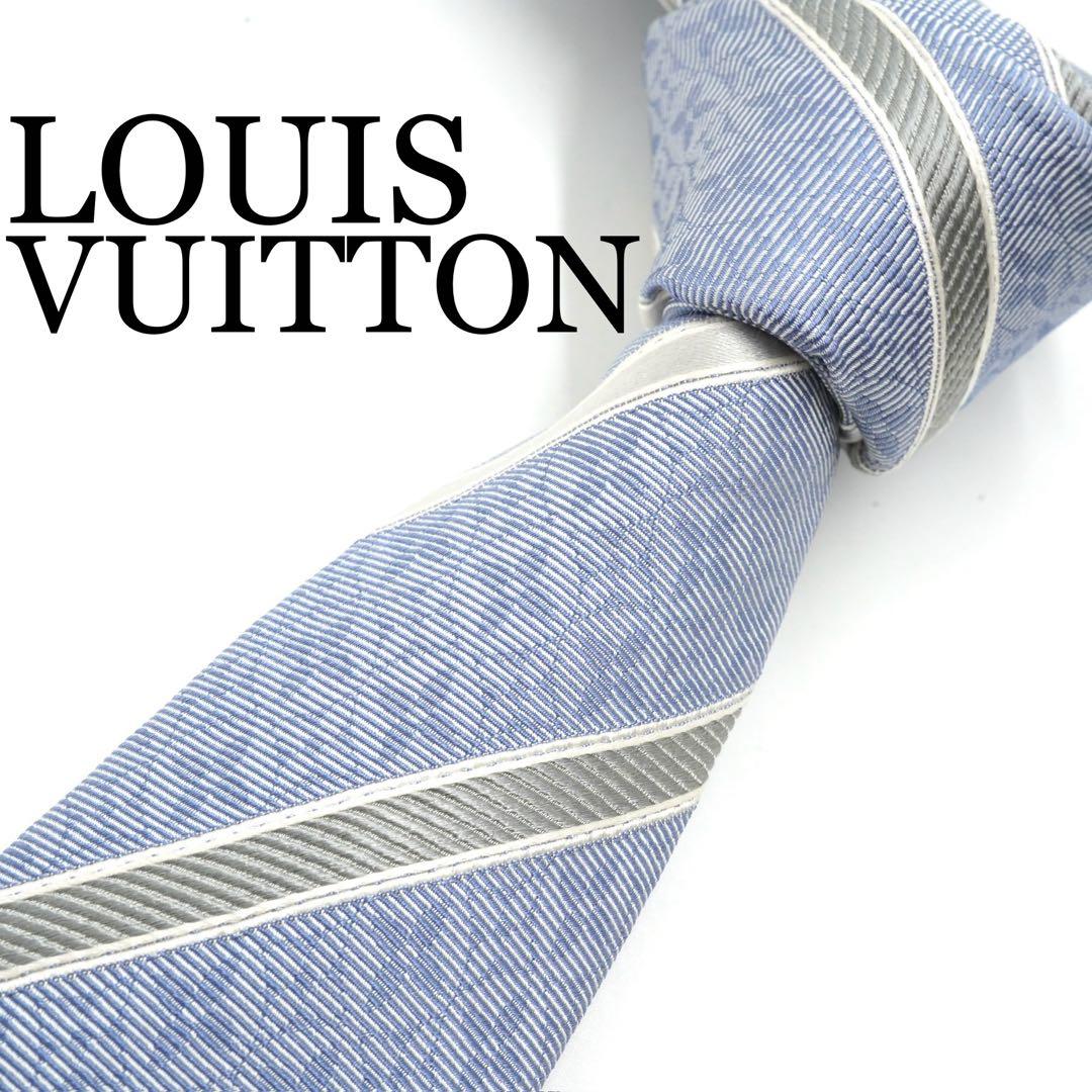 ✨新品未使用品✨　LOUIS VUITTON ネクタイ　モノグラム　ストライプ