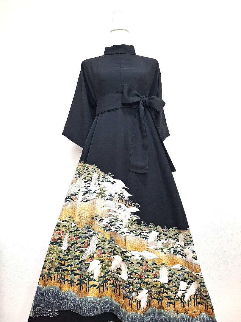 着物リメイクワンピース3660