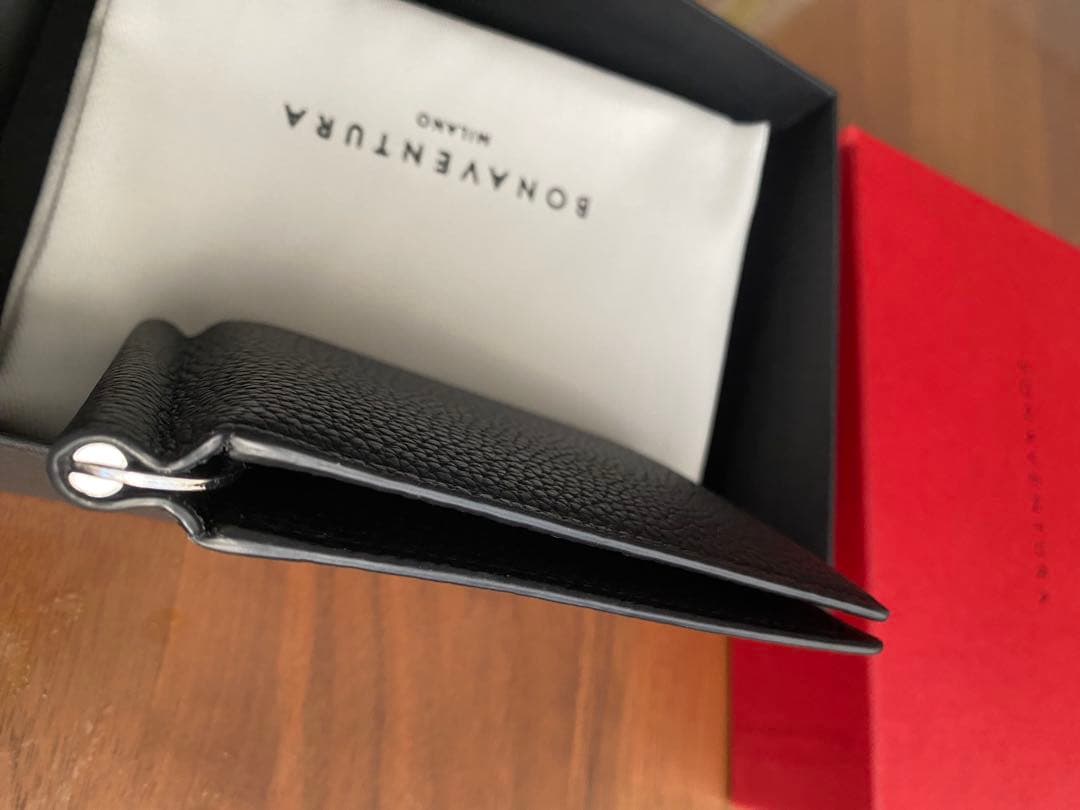 【2025年４月購入 極美品】BONAVENTURA ブラック マネークリップ