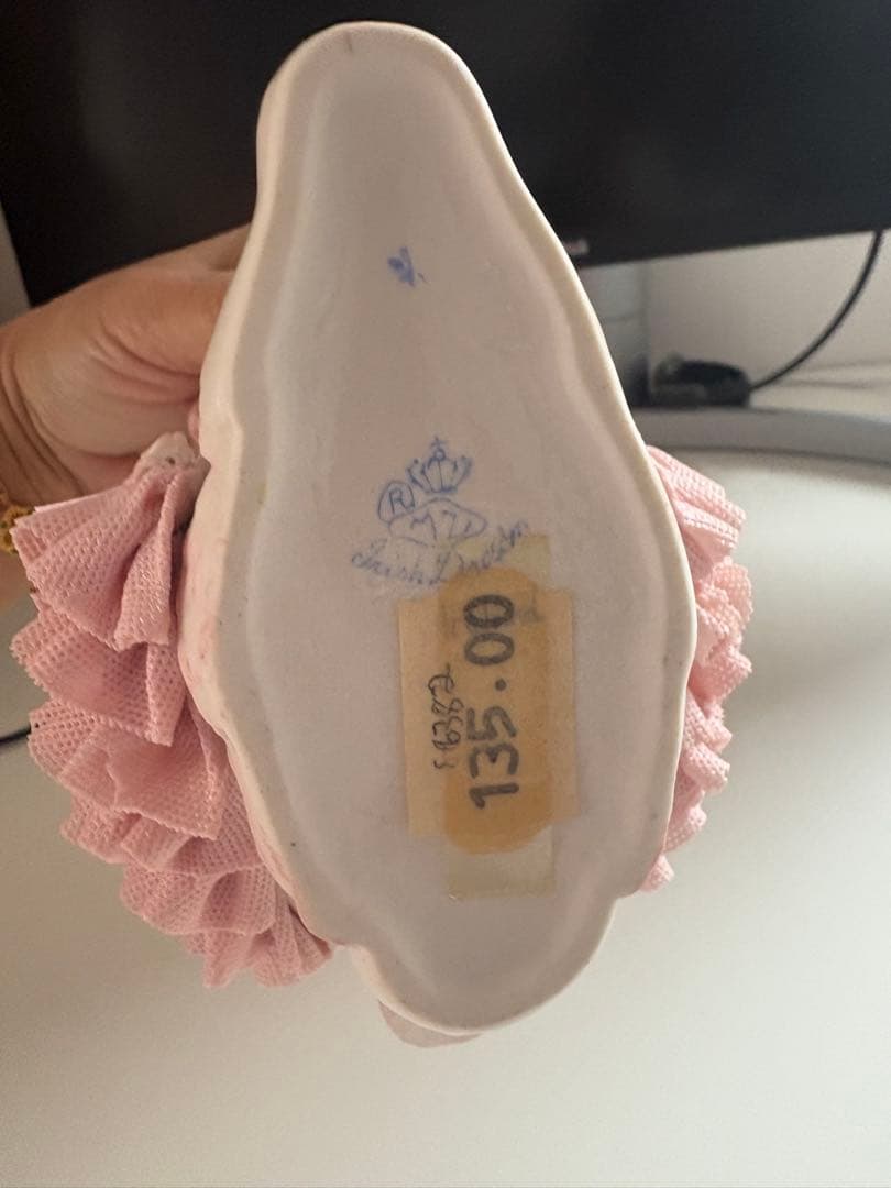 Irish Dresden アイリッシュドレスデン スワンレース陶器人形