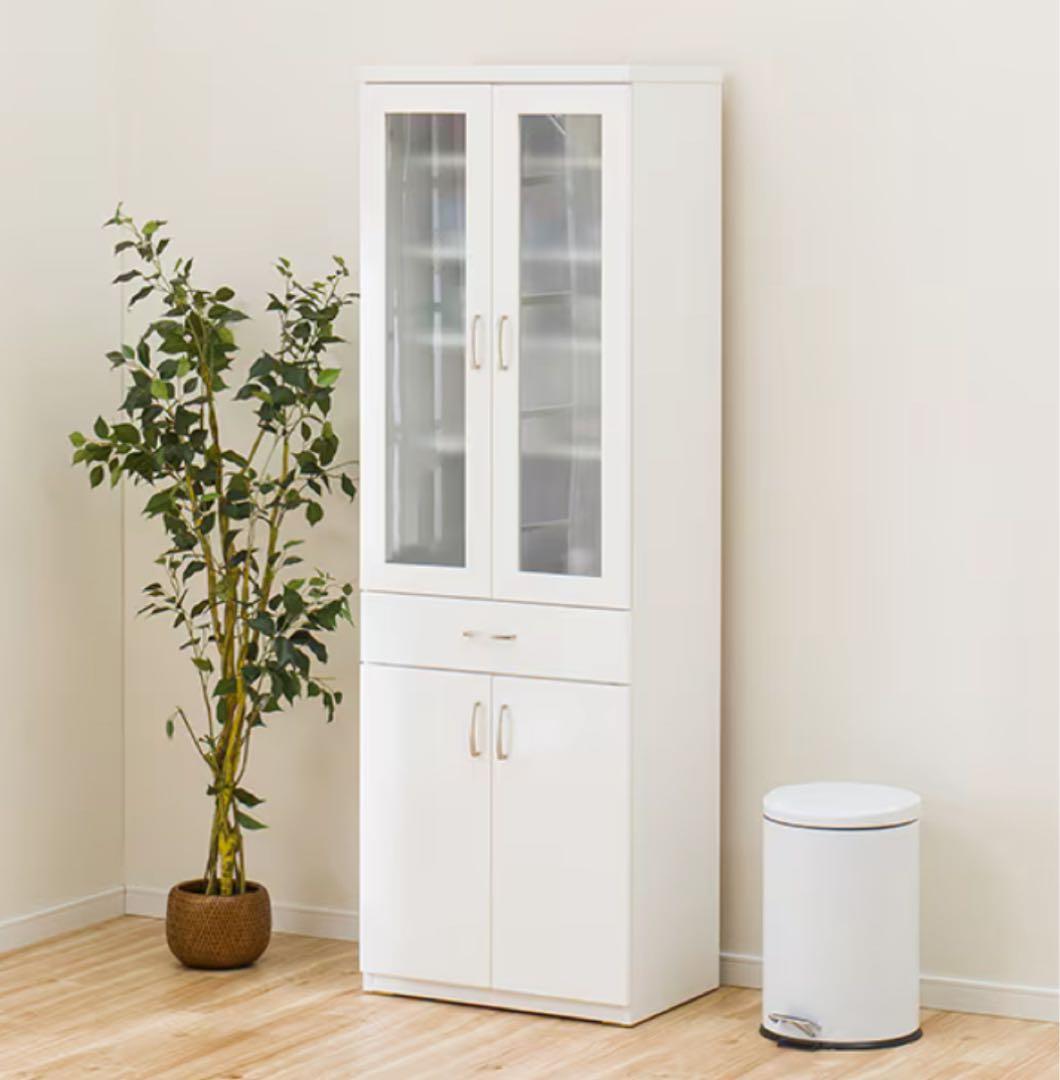 【美品】ニトリ食器棚(コパン 60DB WH)