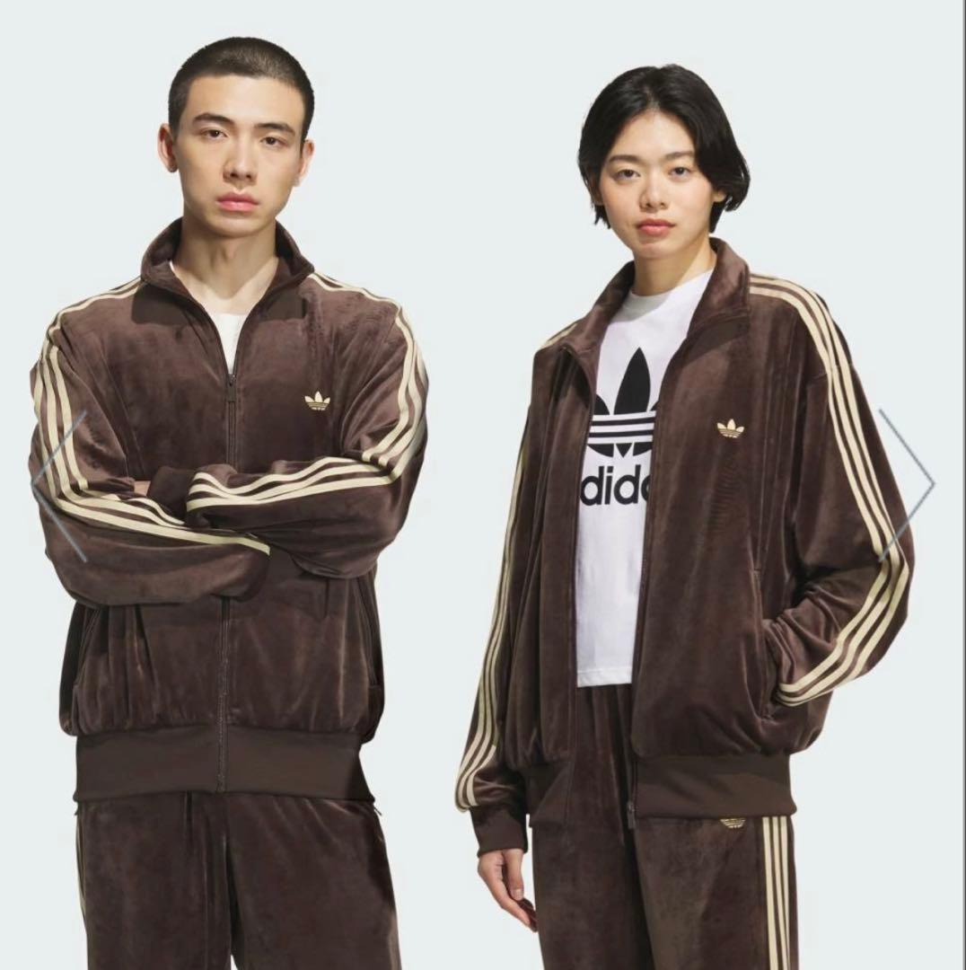 adidas 今期新作ブラウン トラックジャケット　ジャージ