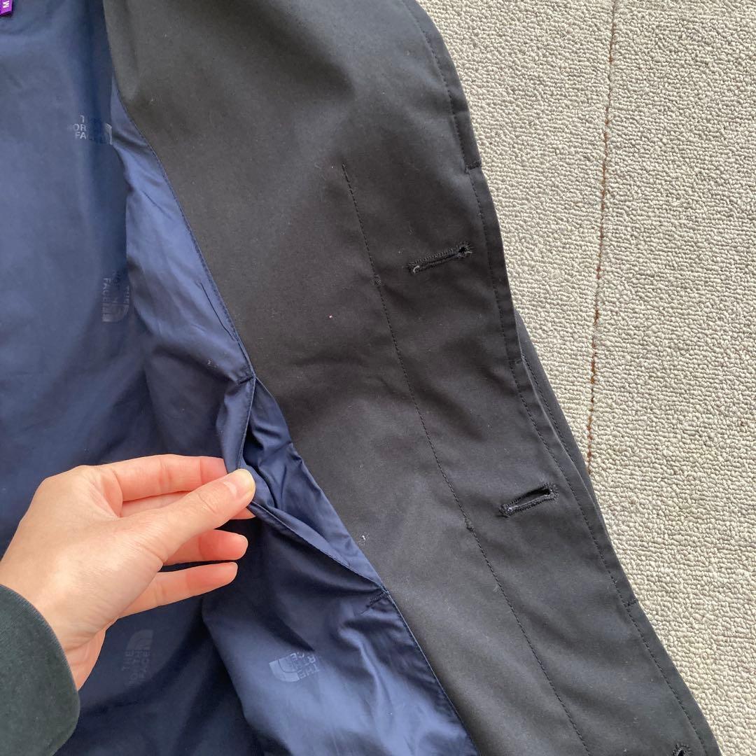 【ほぼ新品】Mサイズ ステンカラーコート パープル ナナミカ ノースフェイス