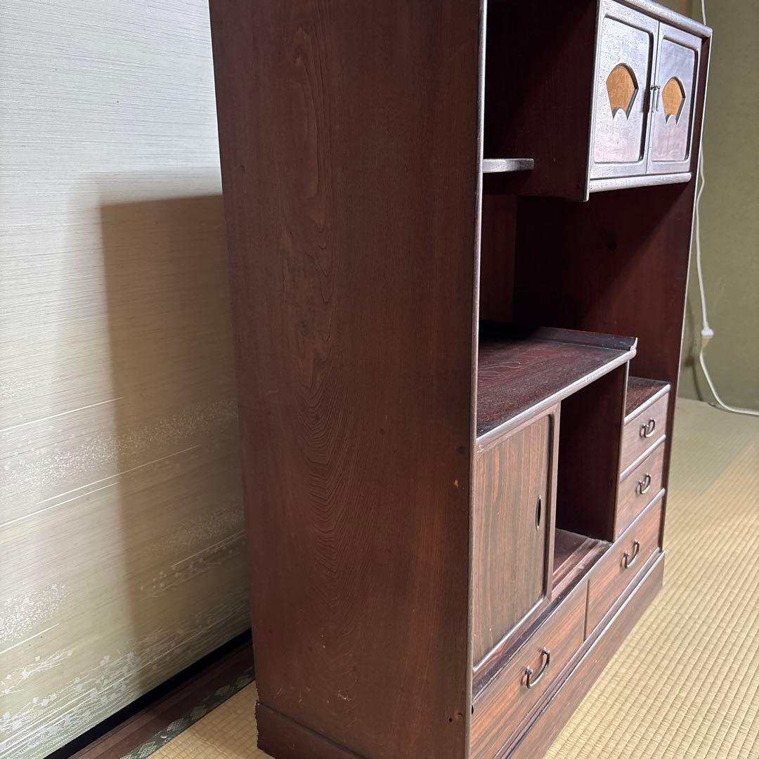 茶箪笥　木製レトロ茶道具棚